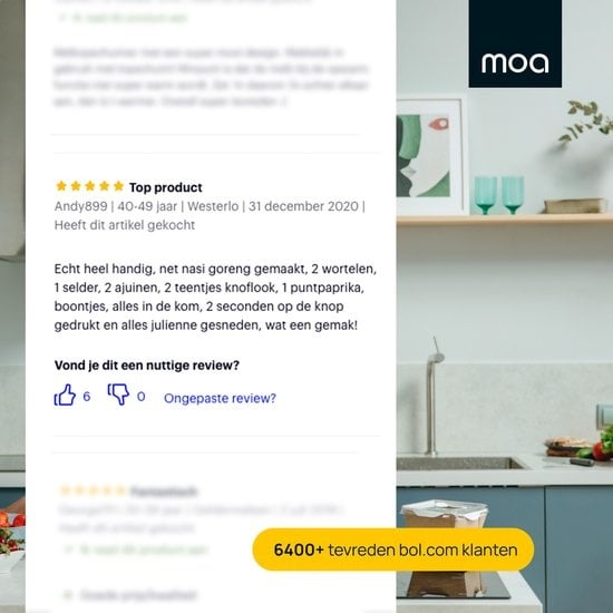 MOA Chopper XL - Hachoir alimentaire - bol en verre de 2 litres - 4 lames - FC360