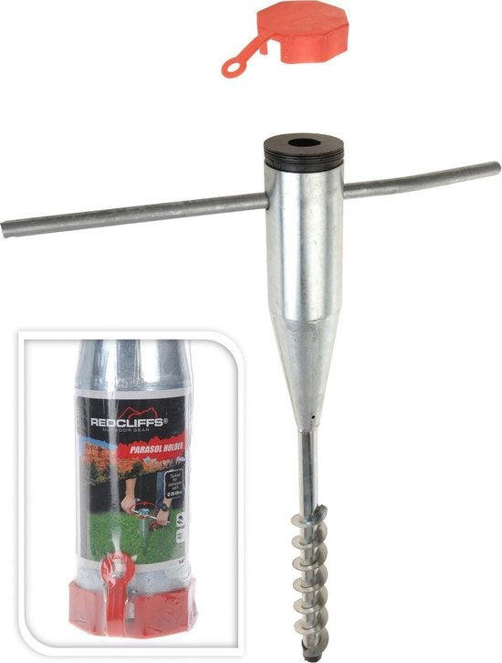 Redcliffs Porte-parasol en métal - Pour parasols de 25 à 25 mm