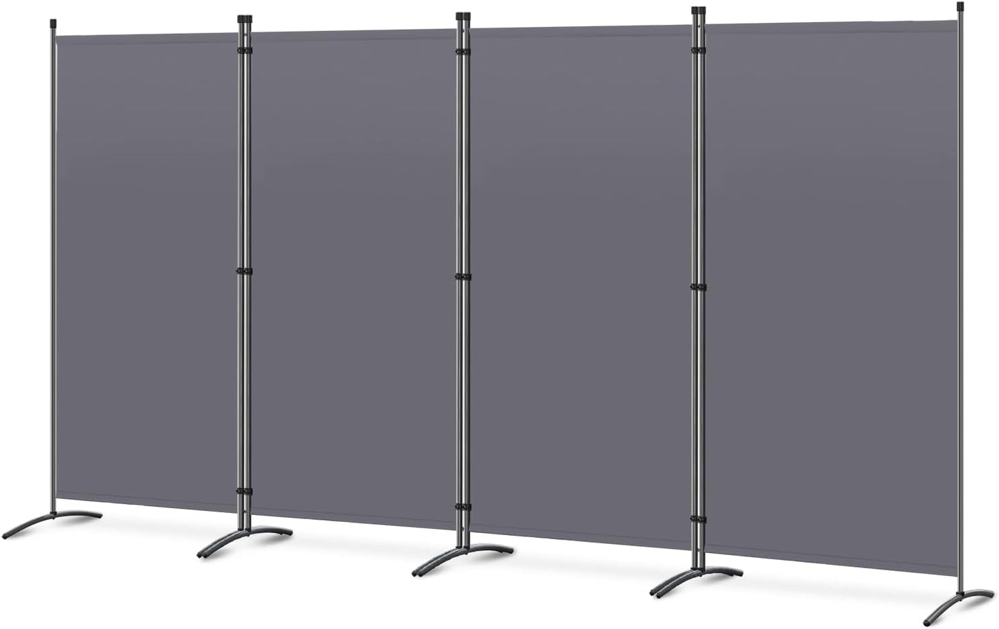 Angel Living Paravent 4 pièces - Cloison pliante 324 x 170 cm - Protection contre l'invisibilité pour l'intérieur et l'extérieur (jardin, salon, chambre à coucher, bureau) - Gris