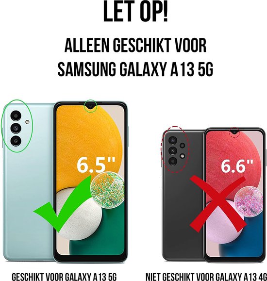 Étui 2-en-1 Podec avec protection d'écran, compatible avec le Samsung Galaxy A13 5G, étui transparent pour téléphone - Étui antichoc