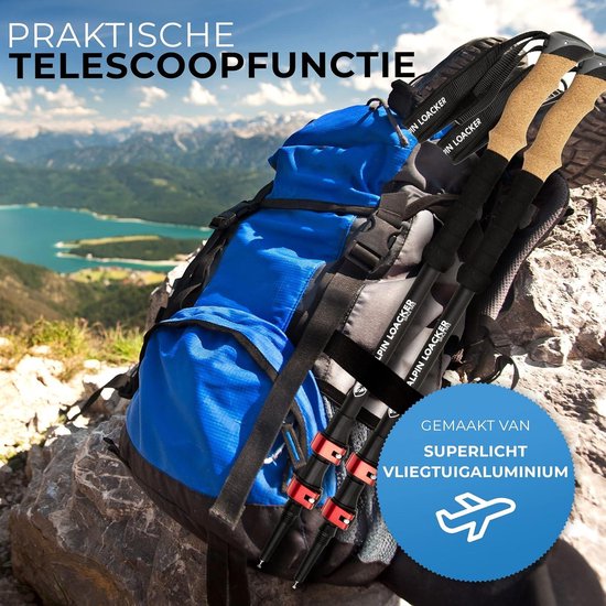 Bâton de marche télescopique en carbone aluminium poignée en liège marche nordique femmes hommes ski randonnée bâtons télescopiques alpinisme