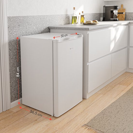 Réfrigérateur KitchenBrothers - 88L Compartiment de réfrigération - 14L Compartiment de congélation - Glacière - Frigo - Blanc