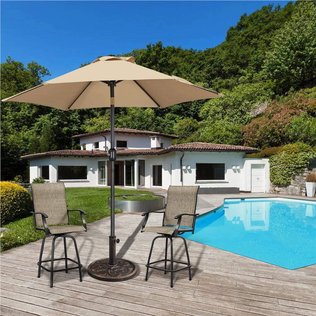 Pied de parasol Yaheetech 10 kg, rond, bronze