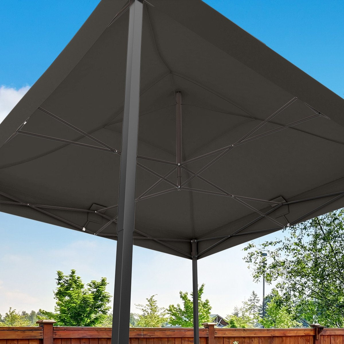 Tonnelle de jardin - LifeGoods - Pliable - Etanche - Sac de transport à roulettes - 3x3 m - gris anthracite