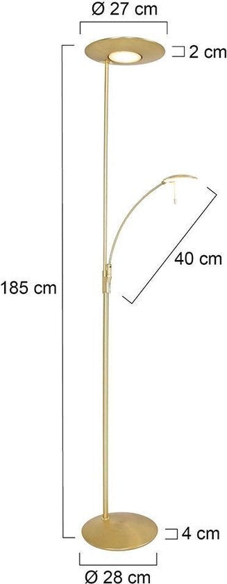 Lampadaire Steinhauer Zenith LED - Laiton