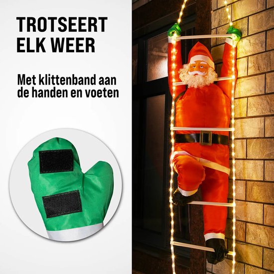 Monzana LED Santa 240cm - Intérieur/Extérieur - Télécommande incluse
