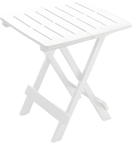 Table pliante Pro Garden / table de camping en plastique 45 x 43 x 50 cm, blanche