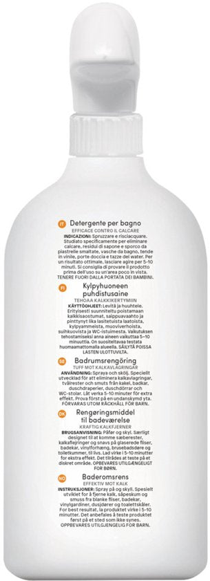 Nettoyant anti-calcaire pour salle de bains et WC