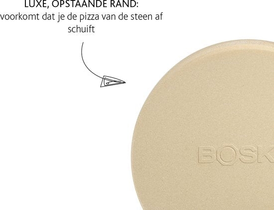 Boska Pizza Stone Deluxe - pour four et BBQ - Pizza croustillante - Ø 29,5 cm - Accessoires BBQ