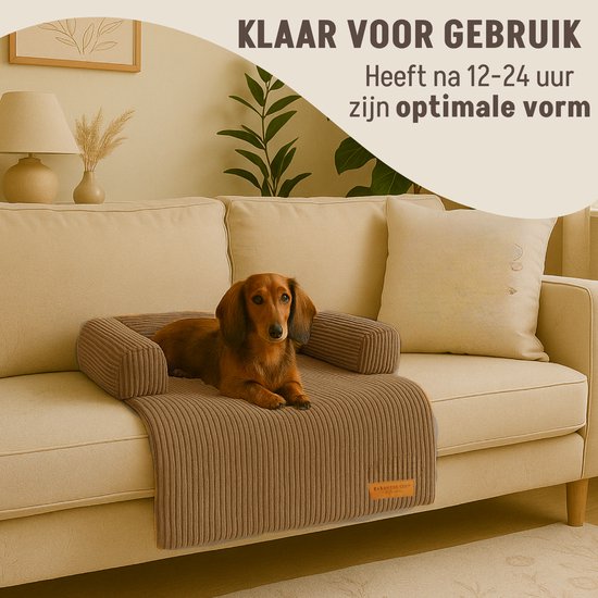 By Cee Cee Original Dog Rug Bench - Panier pour chien - Premium - Entièrement zippé - Tissu côtelé - Marron - 75x90 - Taille S