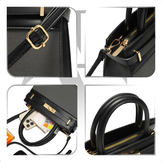 Aramae® - Sac à main pour femmes - Sac à bandoulière pour femmes - Cadeau pour femmes - Noir