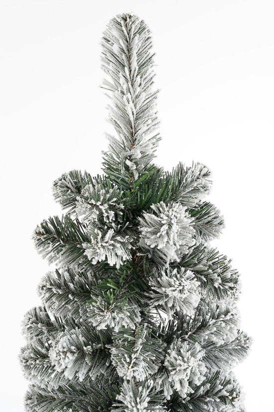 Arbre de Noël artificiel Black Box Trees - Arbre de Noël artificiel H 215 x Ø 56 cm - avec de la neige - Vert givré