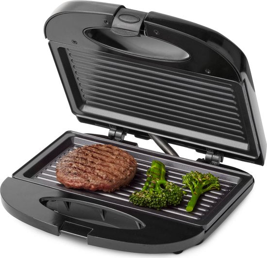 Tomado TGS2000B - Fer à toasti - Gril - Sans PFAS - Toasti maker - 21,5 x 12 cm - 750 watts - Noir