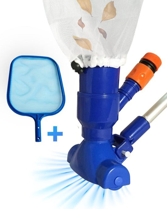 AyeTools Aspirateur de piscine - avec filet de récupération - Bleu