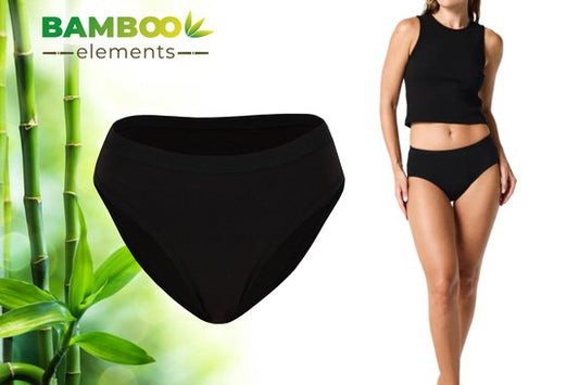 Bamboo Elements - Menstrual Underwear - Slip - Black - Period Underwear - Menstrual Briefs - Underwear Ladies Briefs