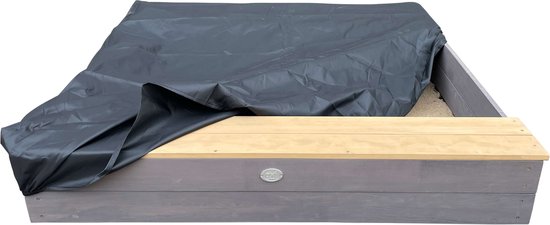 Bac à sable AXI Evy avec bacs à eau et espace de rangement Gris/marron - Kit d'accessoires inclus