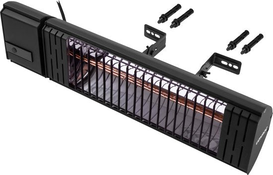 VONROC Chauffage d'ambiance de terrasse - Volsini PRO - 2000W - Avec niveaux de chaleur réglables, minuterie, écran LCD et télécommande