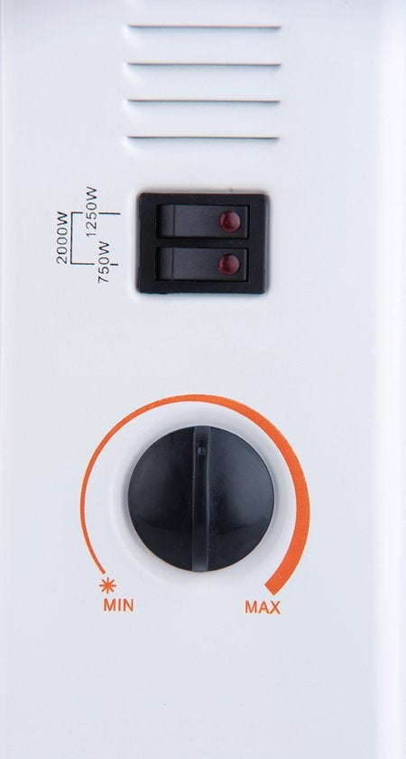 alpina Radiateur convecteur - 1500W - Sur pieds - Thermostat réglable - Blanc