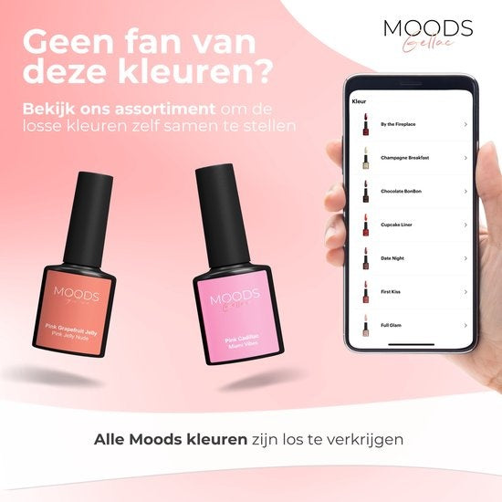 Vernis semi permanent Moods Gellac - Set de 6 pièces - Vernis à ongles en gel - 8ML - Miami Vibes Edition - Gellac - Nails - Gel Polish Starter Pack - Pastel Colours