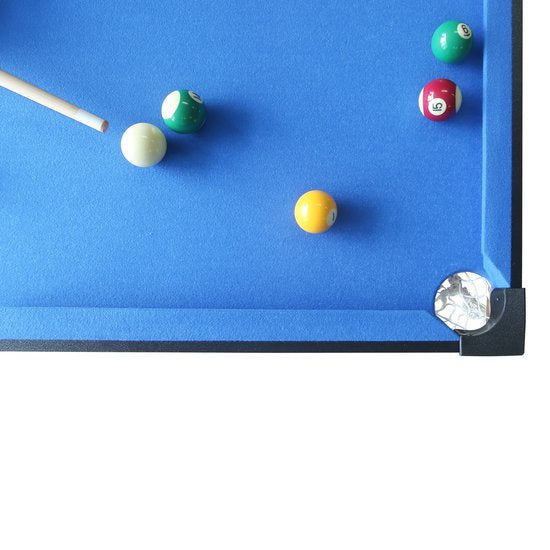 Cougar Table de billard Mini Portable Noir/Bleu – Poignée pratique – Incl. balles - 118x64x12cm