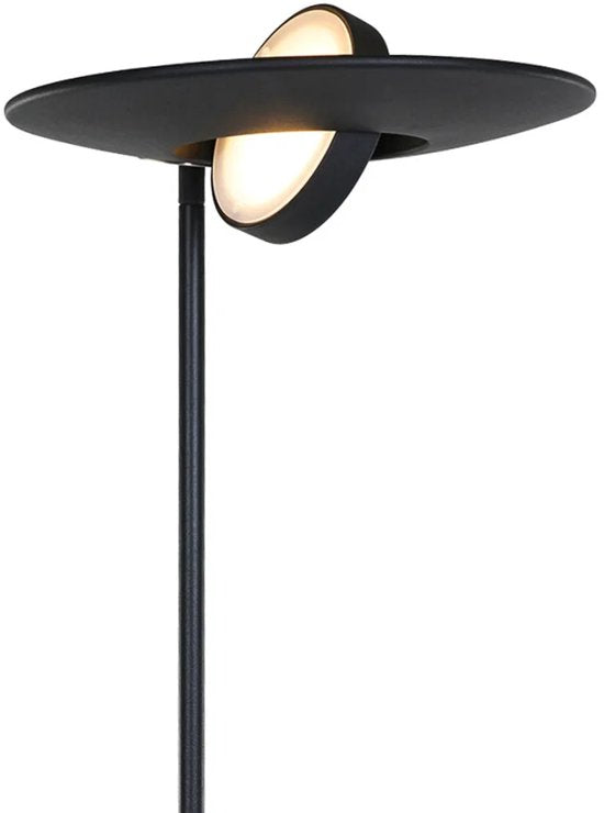 Lampadaire Zenith LED 1477ZW noir, hauteur 185 cm, matière plastique et métal, inclinable, Steinhauer Exclusive