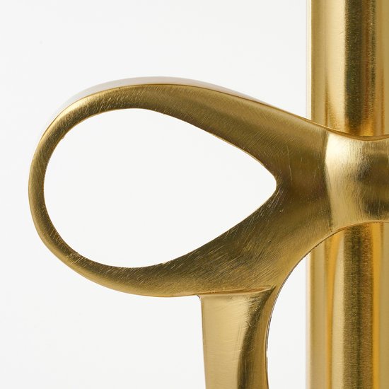 Table d'appoint - H 57 x Ø 25 cm - Aluminium recyclé - Doré