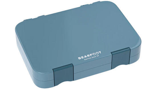 Boîte à bento Bearfoot - Bleu - 21,3 x 15 x 4,5 cm - Étanche, lavable au lave-vaisselle