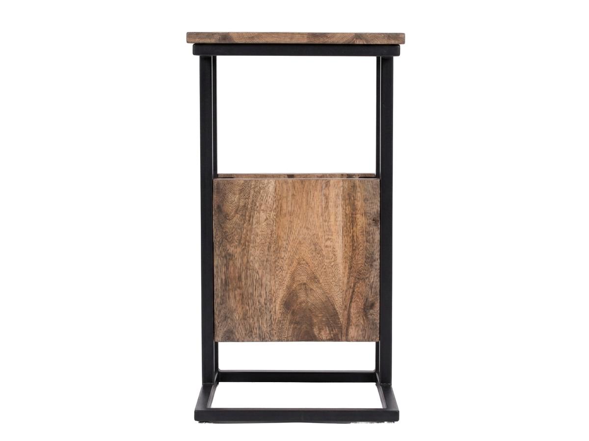 Table d'appoint Beauval avec porte-revues - Design compact - 34 x 40 x 68 cm - Blanc