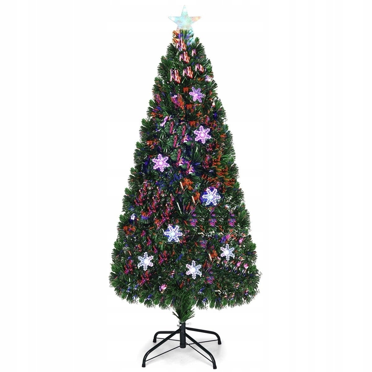 Sapin de Noël Coast - 220 Branches - Lumières Led - 180 x 81cm - Vert