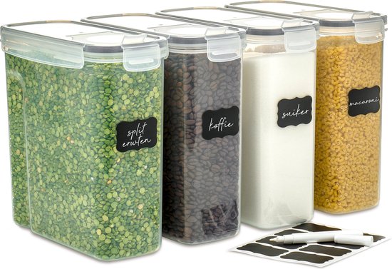 Stosh Stock jars - Boîtes à bouillon - hermétique - 4 pièces - 2.5L - sans BPA - plastique