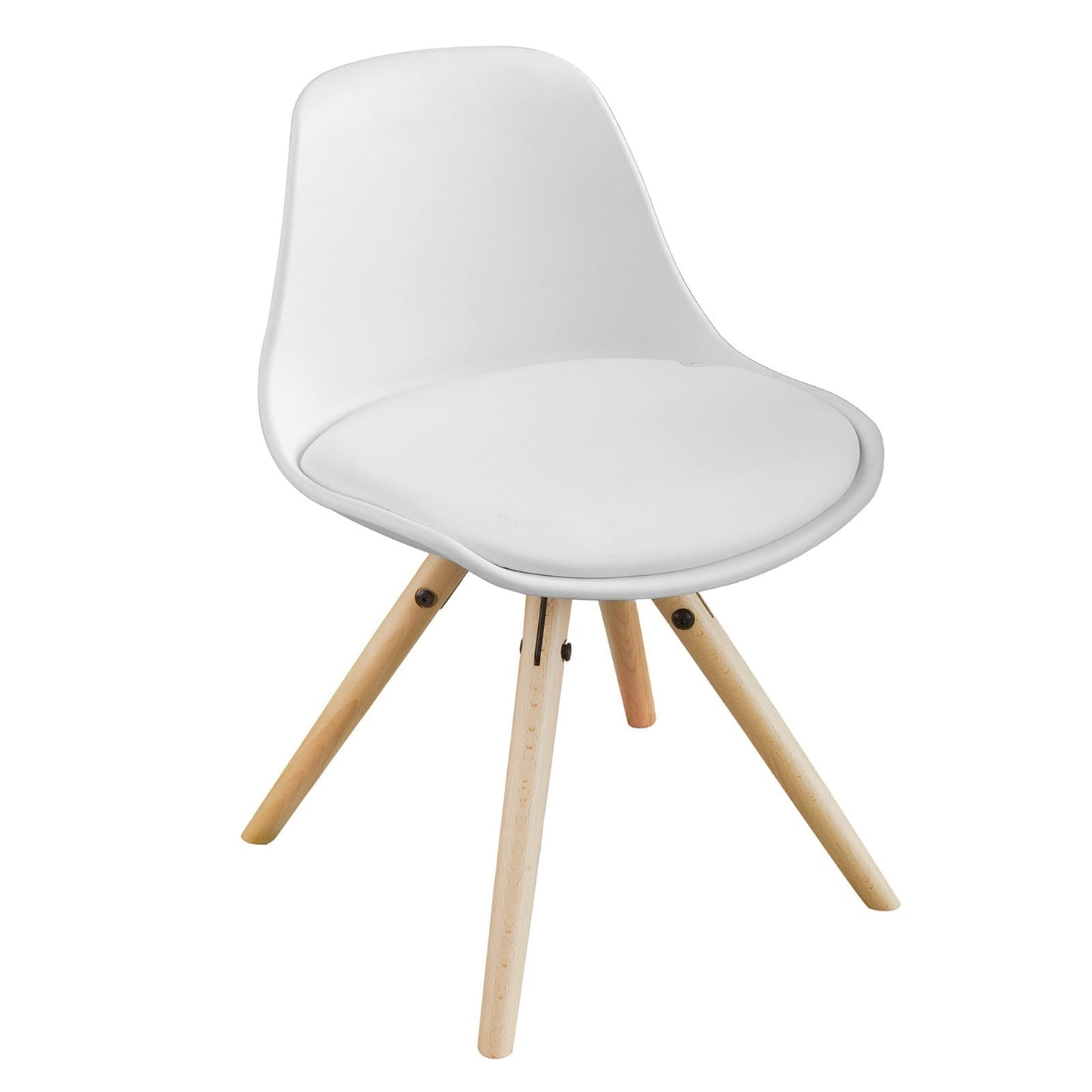 SoBuy Chaise haute avec siège rembourré - 34 X 34 X 56 Cm - Blanc
