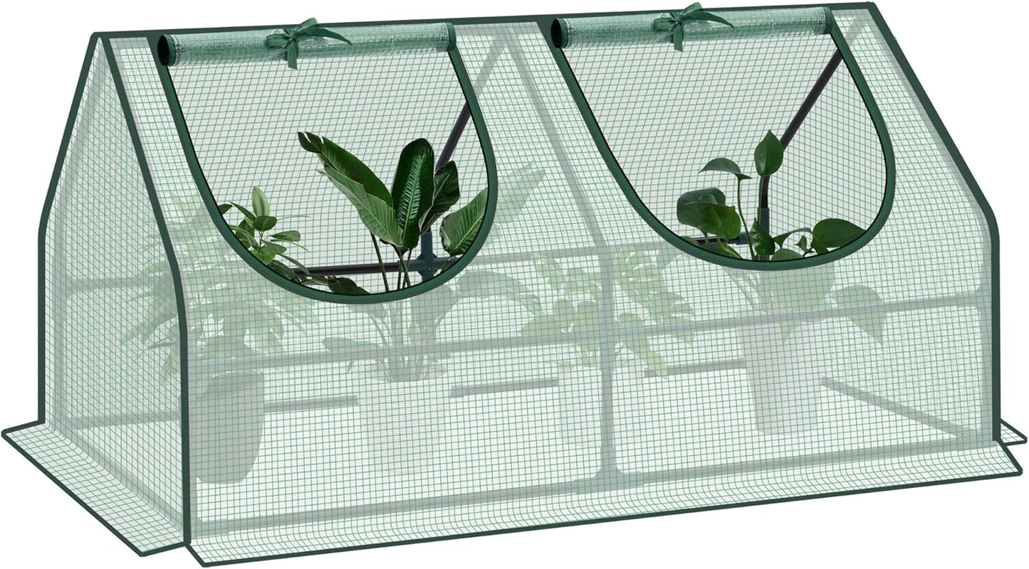 Serre en film plastique Woltu - 120 x 60 x 60 cm - Verte