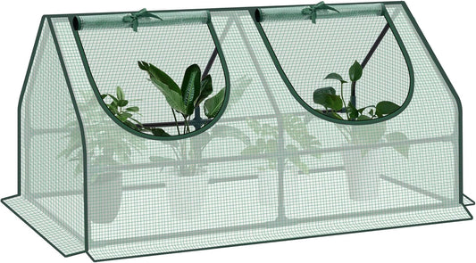 Serre en film plastique Woltu - 120 x 60 x 60 cm - Verte