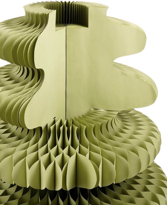 Mica Decorations : sapin de Noël en papier - Sapin de Noël artificiel pliable - H 212 x Ø 148 cm - Décoration de Noël - 100 % FSC - Vert