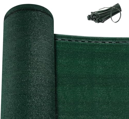 Woltu Shade Cloth 1.5 x 15 m Green - Brise-vue et brise-vent pour jardin et balcon