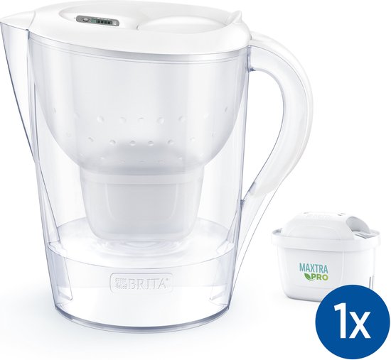 BRITA - Carafe filtrante - Marella XL - 3,5 L - Blanche - avec 1 cartouche filtrante MAXTRA PRO ALL-IN-1