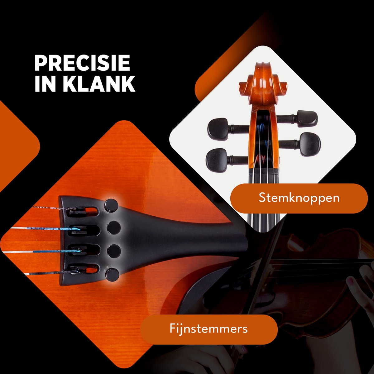 Ensemble de violon Finesse « Paris Edition » - avec étui, archet et accessoires - taille standard 4/4