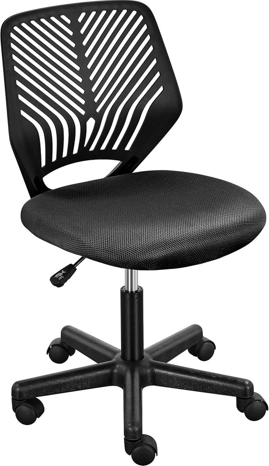 Chaise de bureau ergonomique Yaheetech - Noire - En maille - Sans accoudoirs - Pivotante à 360° - Hauteur d'assise réglable