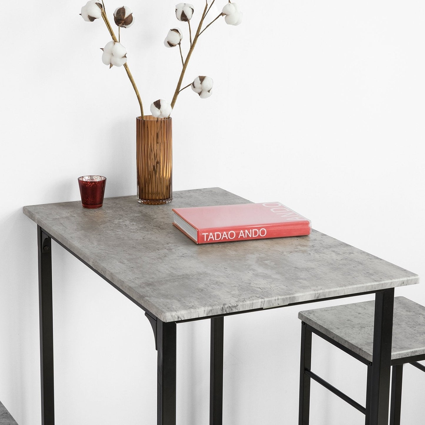 SoBuy Table Bistro - Moderne - 1 table + 2 Tabourets