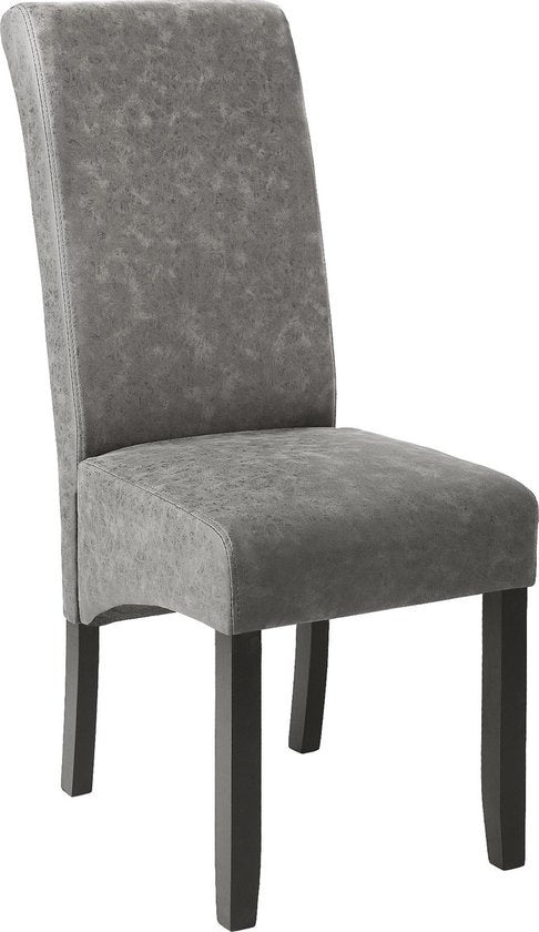 tectake® - 2 chaises de salle à manger avec assise ergonomique - gris marbré - 403627