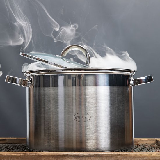 Marmite Ceruzo en acier inoxydable - Ø 26 cm - H 19 cm - 9,5 litres - Marmite à ragoût - Induction