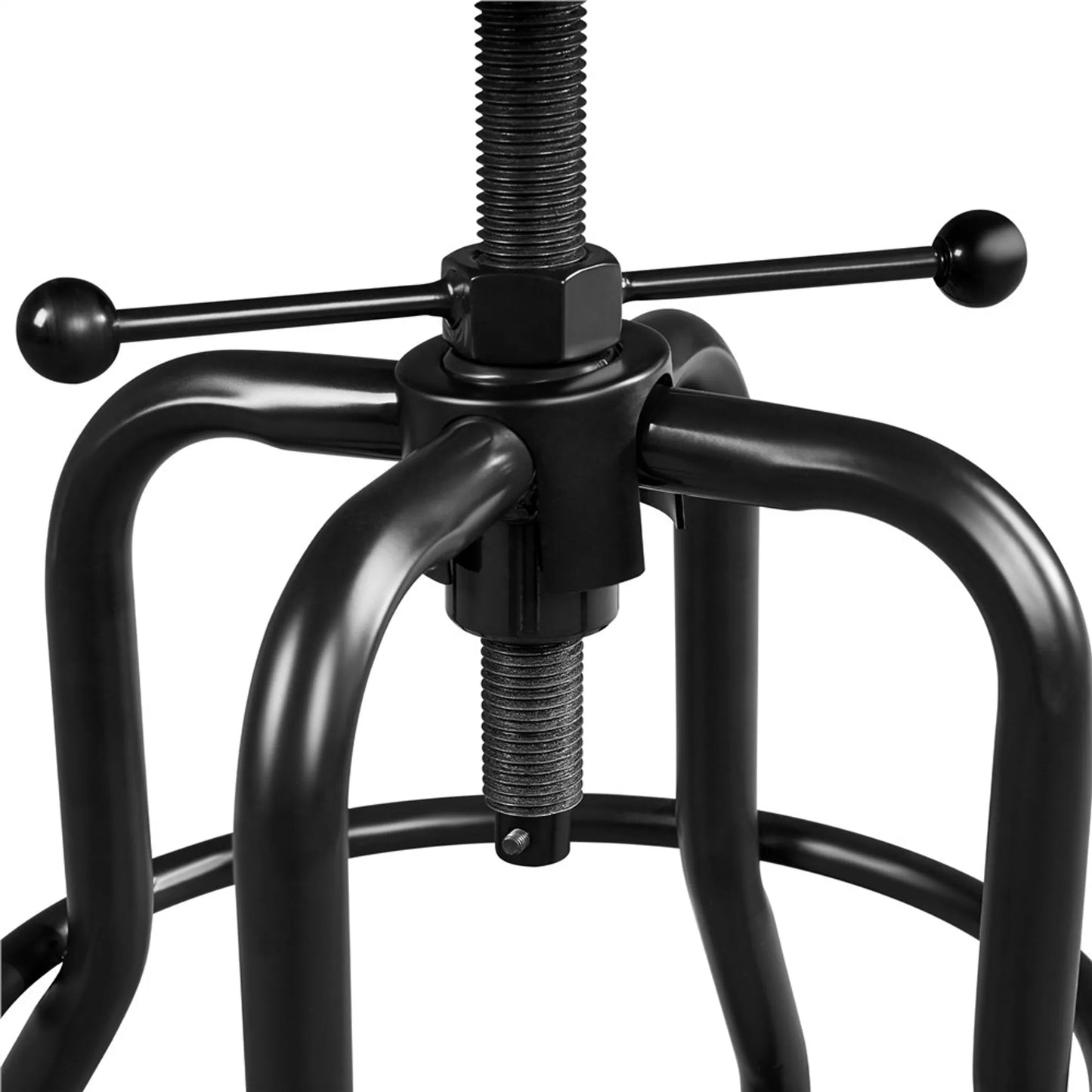 Tabouret de bar Yaheetech Vintage - Noir - Réglable de 54,5 à 71,5 cm - Simili cuir - 136 kg - Avec repose-pieds
