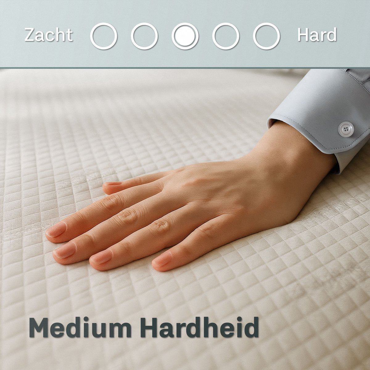CozySense® - CubeTech Topper Matelas Topdeck - 120 x 200 cm - équipé de plus de 100 cubes de confort et de gel réfrigérant et housse lavable - pour les maux de dos et le soulagement de la pression - mousse à mémoire de forme et textile blanc