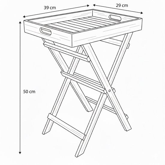 Table d'appoint pliable AXI Inda Teak – Avec plateau amovible – 39 x 29 x 50 cm – Bois de teck – Légère – Pliable – Pour le jardin, la terrasse et le balcon