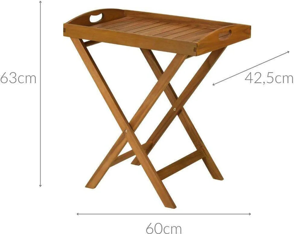 Sfeer Table plateau pliable - Marron - Bois d'acacia - 60x42x70 cm