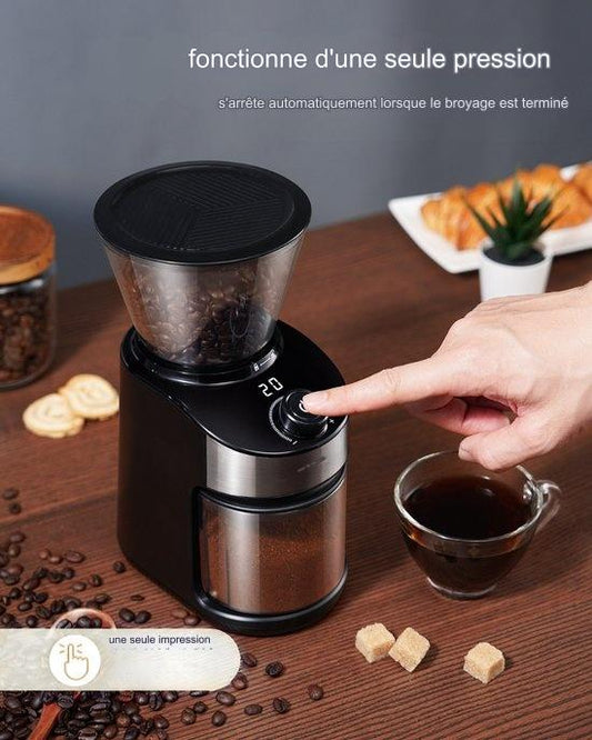 Moulin à Café électrique Safecourt Deluxe, café en grains, Noir