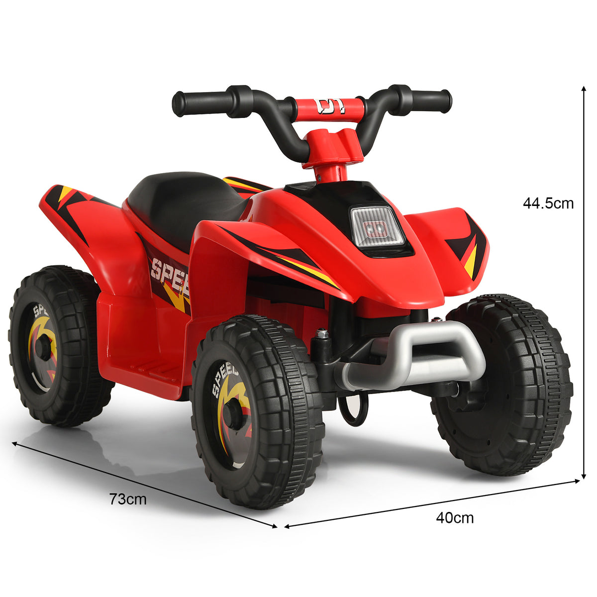 Coast 6V Mini Electroquad Voiture pour enfants 73 x 40 x 44,5 cm rouge