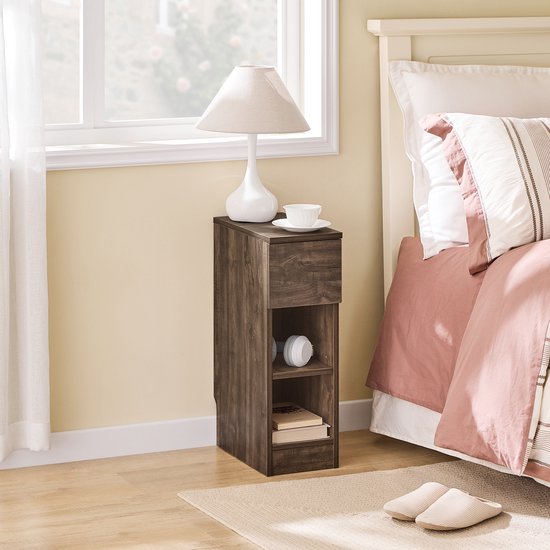 SoBuy Table de chevet, pour salon, chambre à coucher FBT111-SN