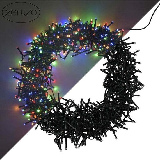 Ceruzo Lumières de Noël colorées - Micro Cluster - 1000 LEDs - 20 mètres - 8 fonctions lumineuses + mémoire - multicolore