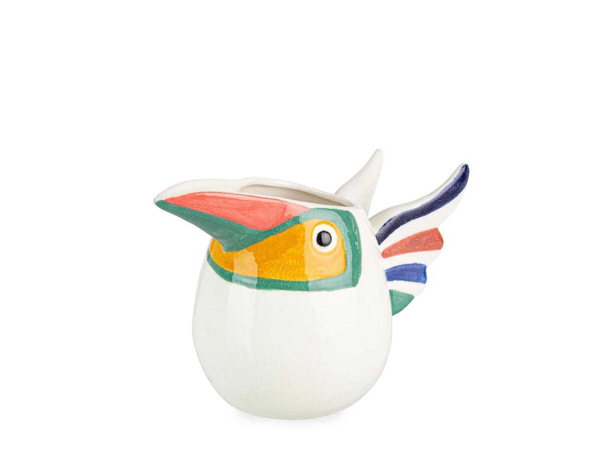 Vase « Birdie » Bizzotto Wiki Low Rounded - Forme ronde - 13 cm - Naturel